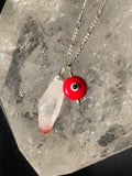 Vampire Quartz Pendant - 24” sterling silver