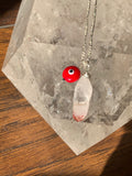 Vampire Quartz Pendant - 24” sterling silver