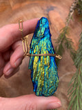 Aura Kyanite Necklace - Gold filled