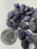 Rough Tanzanite- small- set of 5