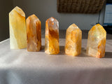 Golden Quartz with iron oxide inclusion