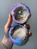 Electric blue Aura Geode