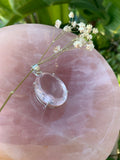 Large Girasol Rose Quartz Pendants