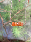 Sunstone - 16” length - layering necklace