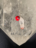 Vampire Quartz Pendant - 24” sterling silver