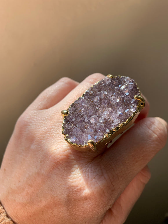 Amethyst Stardust Ring