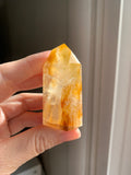 Golden Quartz with iron oxide inclusion