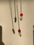 Vampire Quartz Pendant - 24” sterling silver