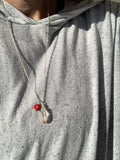 Vampire Quartz Pendant - 24” sterling silver