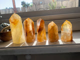 Golden Quartz with iron oxide inclusion
