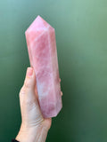 Pink Rose Quartz - 7” tall