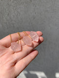 Rose Quartz Choker - 14” length