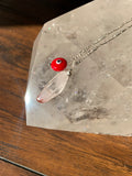 Vampire Quartz Pendant - 24” sterling silver