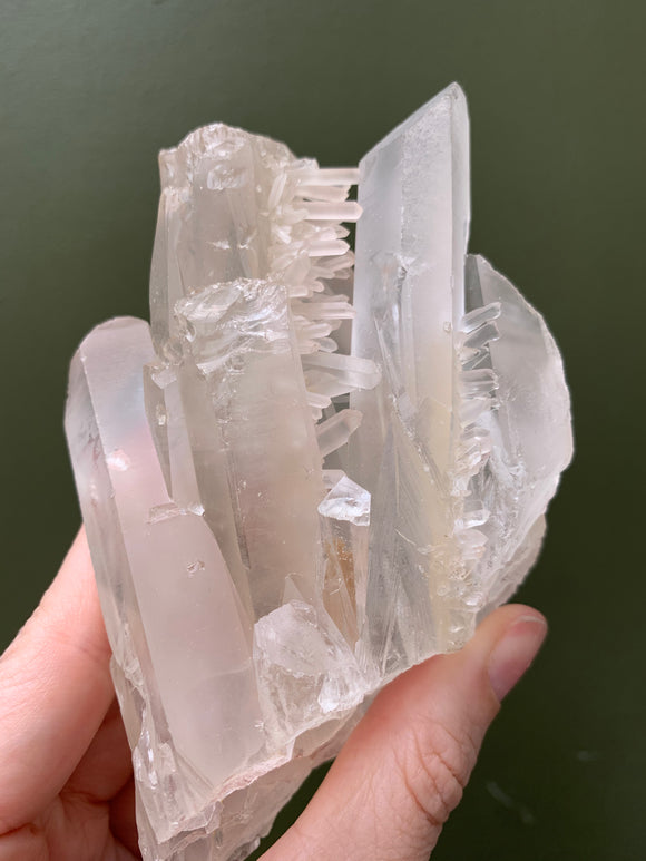 Peach tint Quartz cluster