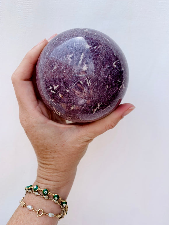 Lepidolite Sphere 958g