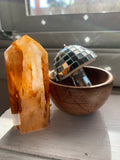 Golden Quartz with iron oxide inclusion