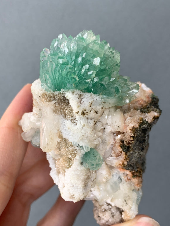 Collector Piece: Green Apophyllite flower