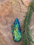 Aura Kyanite Necklace - Gold filled