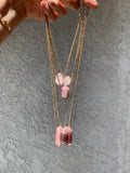 Rose Quartz Choker - 14” length
