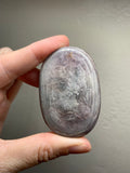 Gemmy Silvery Lepidolite Palm stone