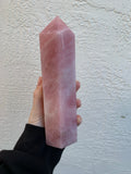 Pink Rose Quartz - 7” tall