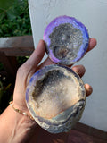 Electric blue Aura Geode