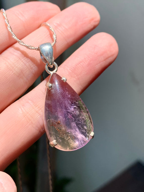 Ametrine sterling silver necklace - 18”