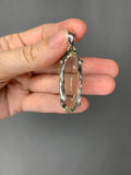 Faceted Green Amethyst (prasiolite) sterling silver necklace - 18”