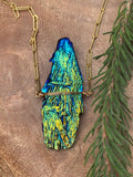 Aura Kyanite Necklace - Gold filled