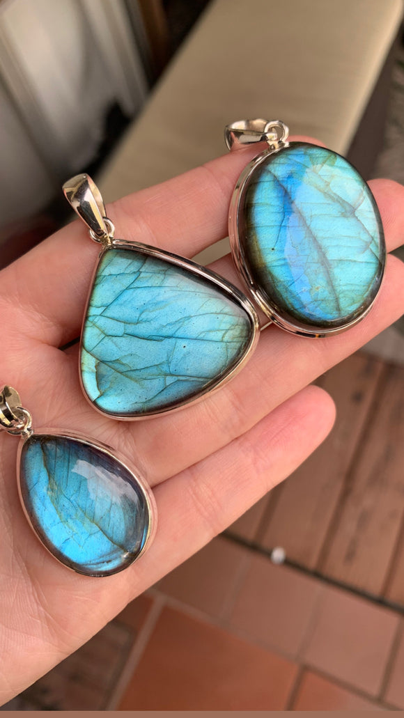 Enchanting Blue Labradorite Pendants