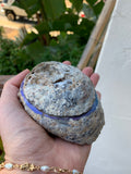 Electric blue Aura Geode