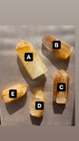 Golden Quartz with iron oxide inclusion