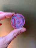 Rare red/ purple Druzy Aura Chalcedony Rosette