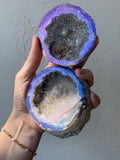 Electric blue Aura Geode