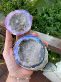 Electric blue Aura Geode