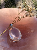 Large Girasol Rose Quartz Pendants