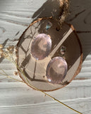 Large Girasol Rose Quartz Pendants