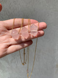 Rose Quartz Choker - 14” length