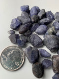 Rough Tanzanite- small- set of 5