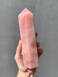 Pink Rose Quartz - 7” tall