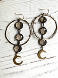 Black moon Earrings