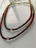 Garnet Gradient Beaded Necklace