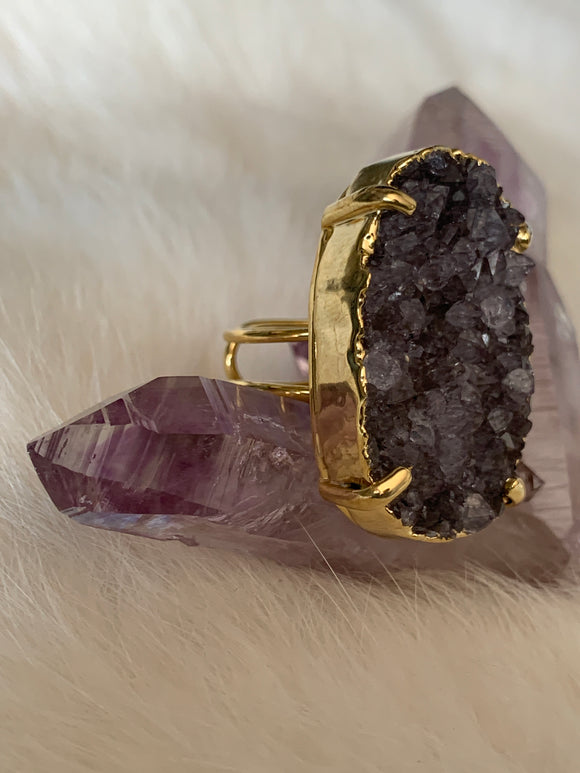 Amethyst Stardust Ring